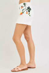 Hazel Blues® | RISEN Tummy Control High Rise Flower Printed Shorts