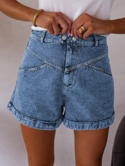 Hazel Blues® | High-Waisted Denim Shorts