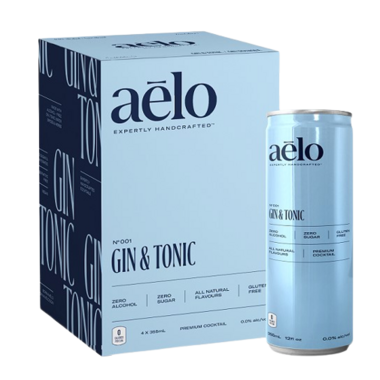 AELO Mocktails, Gin & Tonic 4PK