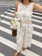 Hazel Blues® | Sleeveless Top and Wide Leg Pants Set