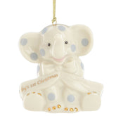 Baby's First Christmas Blue Elephant Ornament