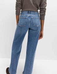 Hazel Blues® | Wide Leg Jeans with Front Seam Detail