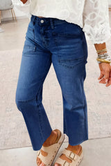 Hazel Blues® | High Waist Straight Leg Jeans