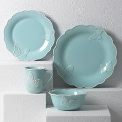 Butterfly Meadow Carved Blue® 4pc Place Set