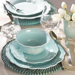 Butterfly Meadow Carved Blue® 4pc Place Set