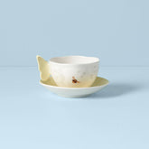 Butterfly Meadow Figural Yellow Cup and Saucer