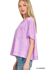 Hazel Blues® | Zenana Acid Washed Oversized Top & Shorts Set