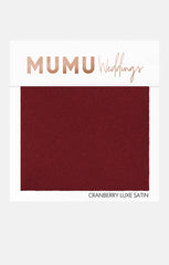 Bridesmaid Fabric Swatch ~ Cranberry Luxe Satin