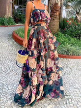 Hazel Blues® | Floral Print Ruffle Cami and Skirt Two-Piece Set