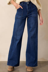 Hazel Blues® | Straight Leg Mid-Rise Shift Jeans