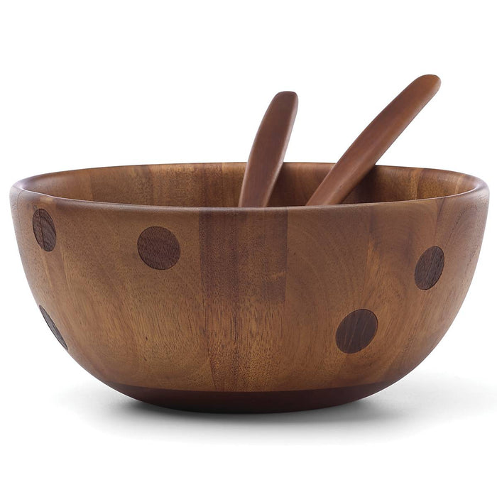 Deco Dot™ Salad Bowl with Servers