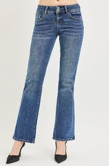 Hazel Blues® | RISEN Tummy Control Low Rise Bootcut Jeans