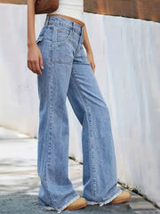 Hazel Blues® | High-Waisted Wide Leg Jeans