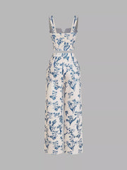 Hazel Blues® | Floral Print Cami Top & Wide Leg Pants Set