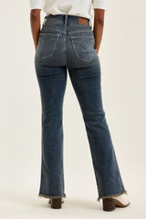 Hazel Blues® | Judy Blue High Waist Double Button Frayed Hem Jeans