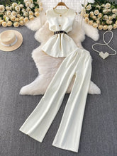 Hazel Blues® | Sleeveless Top and Wide-Leg Pants Set