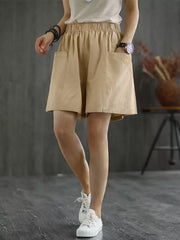 Hazel Blues® | Elastic Waist Casual Shorts