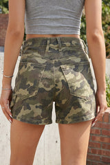 Hazel Blues® | Camo Cutie High Rise Shorts