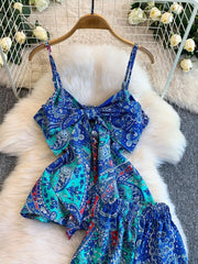Hazel Blues® | Printed Cami and Wide Leg Pants Set