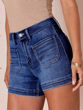 Hazel Blues® | High-Waisted Pocketed Denim Shorts