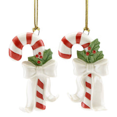 Forever Friends Candy Cane 2-Piece Ornament Set