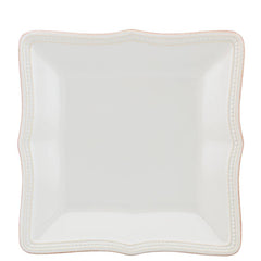 French Perle Bead White™ Square Accent Plate