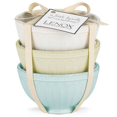 French Perle Groove™ Assorted Mini 3pc Bowls