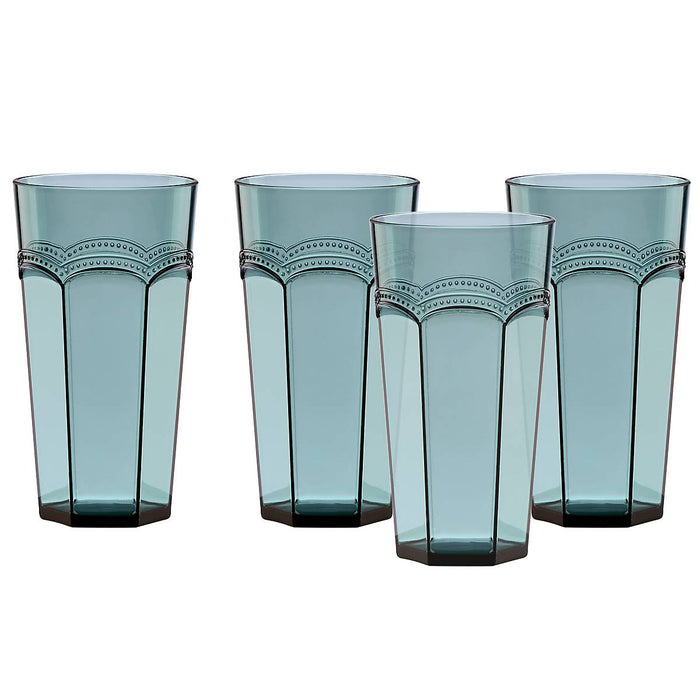 French Perle Melamine Aqua™ 4pc Highball Set