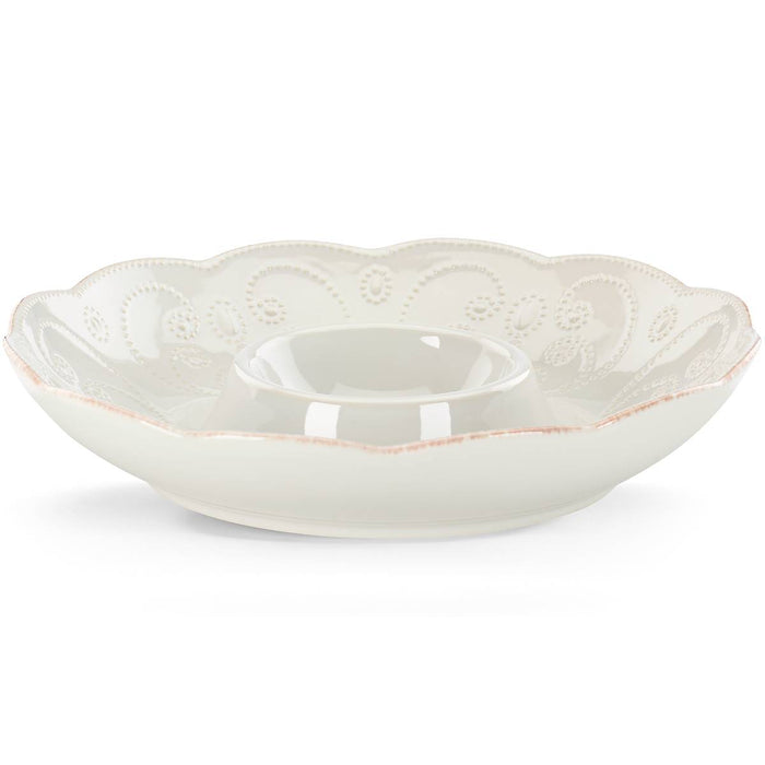 French Perle White™ Chip and Dip Tray