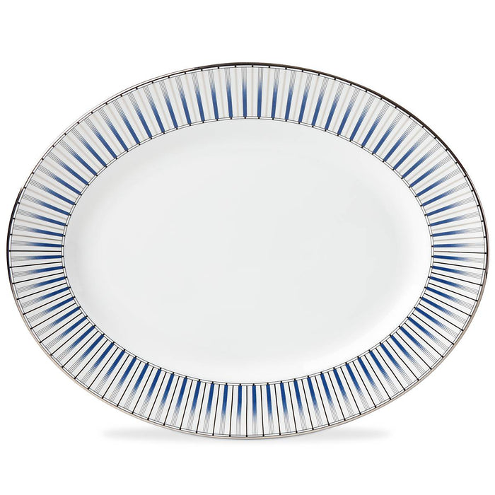 Geodesia Blue™ 13" Oval Serving Platter