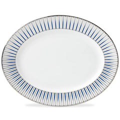 Geodesia Blue™ 13" Oval Serving Platter