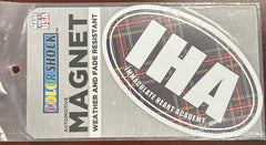 COLORSHOCK Plaid IHA Oval Auto Magnet