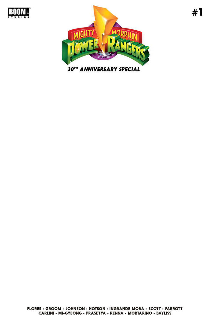 MIGHTY MORPHIN POWER RANGERS 30TH ANNIVERSARY BLANK *(DH L1)*