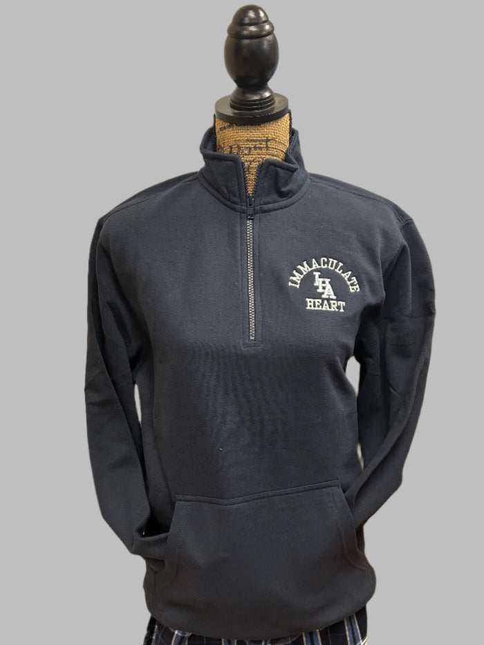 Navy 1/4 Zip With Front Pocket