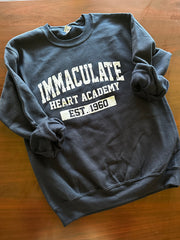 Navy Crewneck Collegiate Sweatshirt
