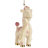 Pink Giraffe Baby's First Christmas Ornament