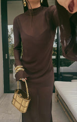 Brandi Maxi Dress ~ Chocolate Chiffon