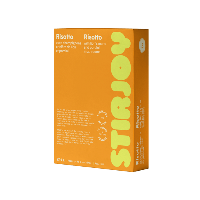 STIRJOY, Risotto with Lion's Mane & Porcini Mushrooms