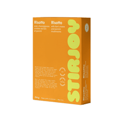 STIRJOY, Risotto with Lion's Mane & Porcini Mushrooms