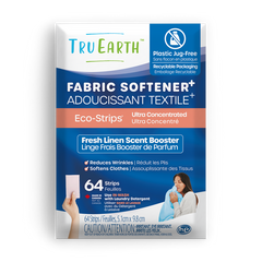 TruEarth Fabric Softener Fresh Linen Front of Package || 64 Strips