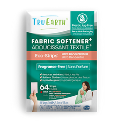 TruEarth Fabric Softener Fragrance-Free Front of Package || 64 Strips