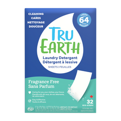 TruEarth Laundry Detergent Fragrance-Free Front of Package || 32 Strips