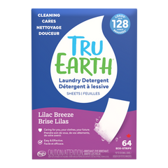TruEarth Laundry Detergent Lilac Breeze Front of Package || 64 Strips