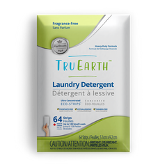 TruEarth Platinum Laundry Detergent Fragrance-Free Front of Package || 64 Strips