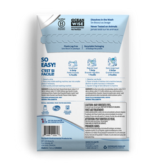 TruEarth Platinum Laundry Detergent Fresh Linen Back of Package || 64 Strips