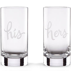 Two Of A Kind "His" and "Hers" 2pc Highball Glass