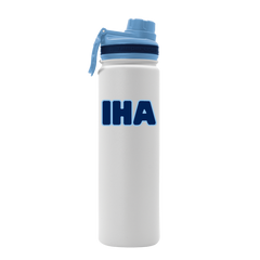 White IHA Water Bottle 22oz