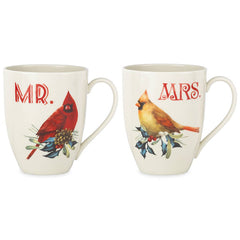 Winter Greeting® 2-piece Mr & Mrs Mug Set