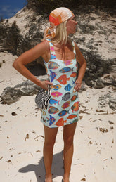 Lets Go Mini Dress ~ Rainbow Reef Sequins