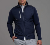 Zero Restriction Navy Blue Men's Jacket (Plaid Heart Embroidered on Left Chest)